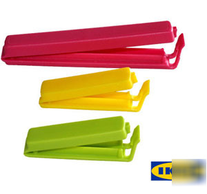 Ikea plastic food storage seal bag clip supplies X3