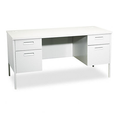 Metro kneespace credenza, light gray frame/top