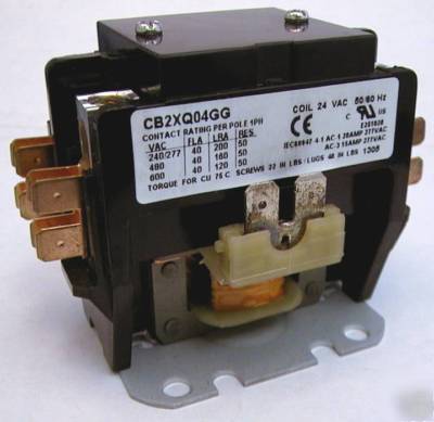 Motor definite purpose contactor CB2XQ04GG 40A fla 24V