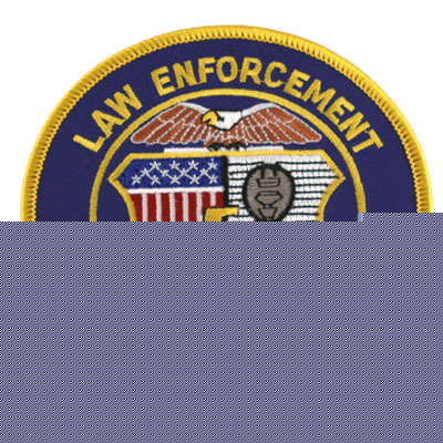 New law enforcement explorer arm patch gold & navy 4