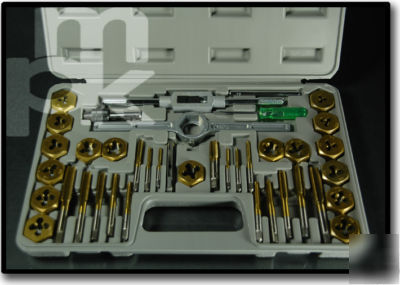 New tap & hexagon die set mm metric titanium coated 