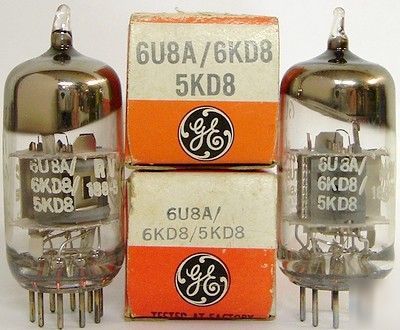 New tubes = 2 ge 6U8A tube nos usa