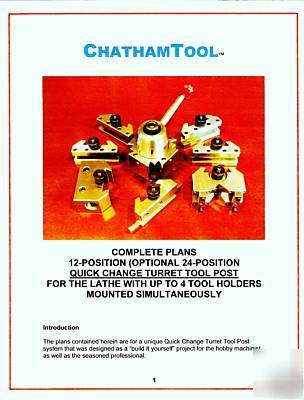 Plans-qc turret fit logan lathe-south bend-atlas myford