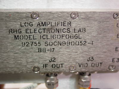 Rf amplifier k&l filter rhg log amp narda coupler assem