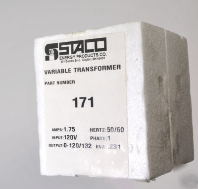 Staco variable transformer - part number 171