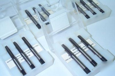 Lot 4 sets wells tool hand tap set 1/4-20 nf 206
