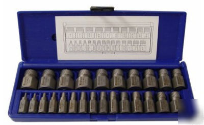 New 25-pc extractor set - screw, stud, pipe tool tools