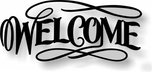 Sign - welcome metal art - home decor & business decor