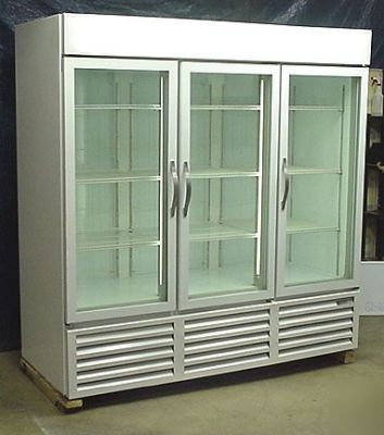 Beverage-air three glass door cooler merchandiser