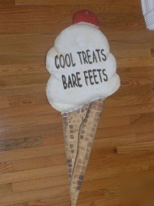 Cool treats bare feets house flag ice cream shop summer