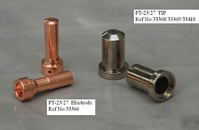 Esab/l-tec linde pt-23&27 plasma cutters tip+elec 30PCS