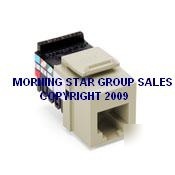 New leviton voice grade quickport jack 6 cond - ivory- 