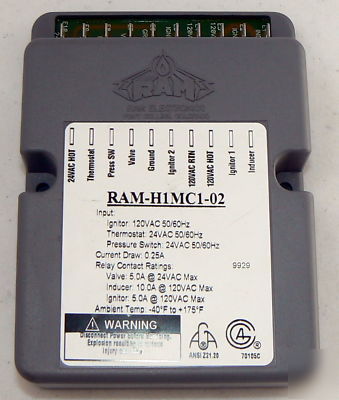 New ram electronics ram-H1MC1-02 furnace control module 