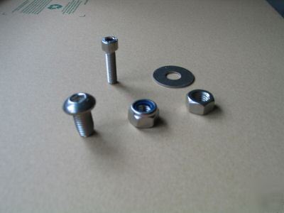 Stainless allen bolts fasteners cap head & button 350PK