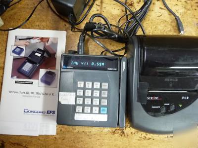 Verifone tranz 330 credit card terminal and scribe 612 