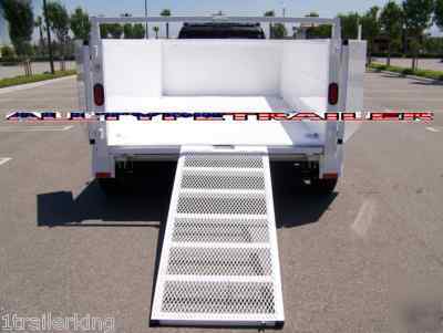 2009 enclosed box utility cargo landscape dump trailer 