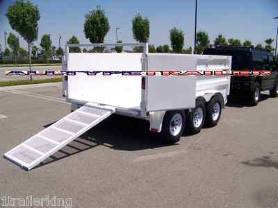 2009 enclosed box utility cargo landscape dump trailer 