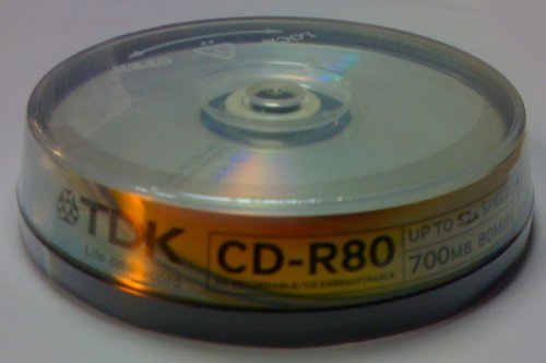 10 tdk cd cd-r blank recordable cdr 52X 700MB free del