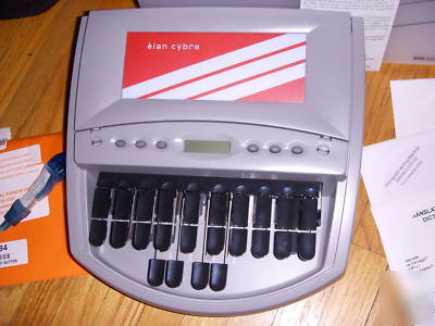 Elan cybra stenograph machine student & accessories