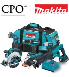 New makita 18V cordless lxt li-ion 6PC combo kit LXT601 