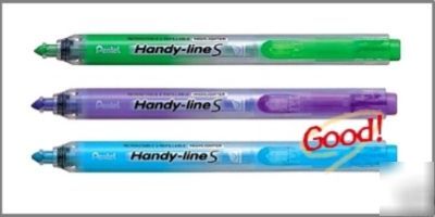 Pentel handy-line retractable s-highlighter 3COLOR 