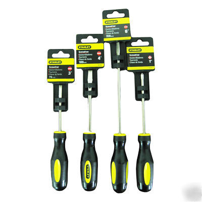 Stanley standard fluted cabinet screwdriver 4 pc set