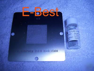 0.3 mm 0.3MM bga solder balls & 1 stencil template