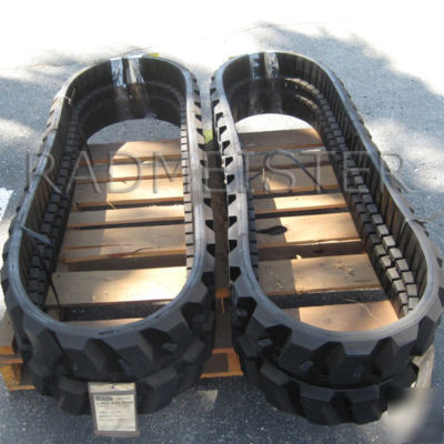 A set of 2 rubber tracks for takeuchi, caterpillar, ihi