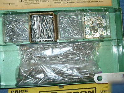 Pop rivet kit marson 39001 klik-fast hp-2 gun & rivets