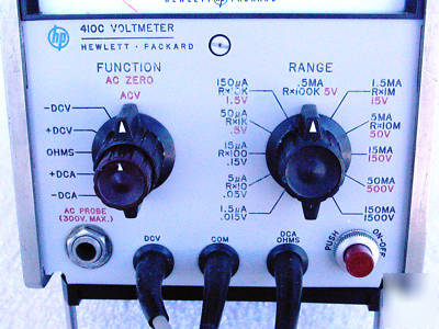 Hewlett packard hp 410C vtvm, voltmeter, multimeter