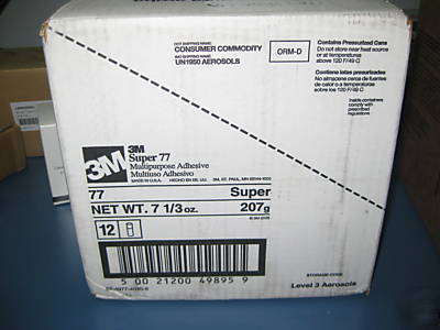 3M spray 77 - 10OZ (7.3 oz net weight) case of 12 cans