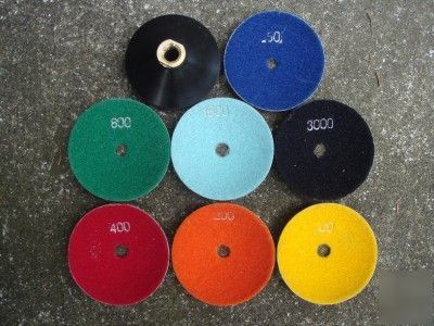 Granite convex polishing pads kit for sink basin marble