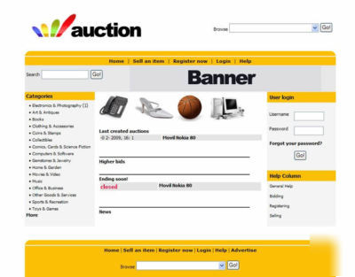 ++turnkey website auction with domain+hosting 1 year