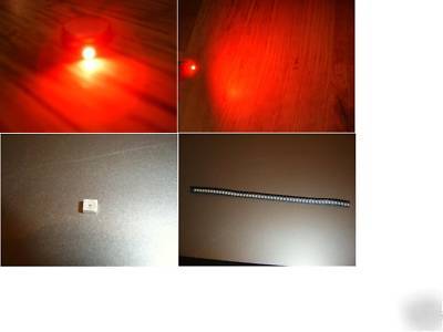 Ultra bright red smd (pcb surface mount) 3V led x 25 uk