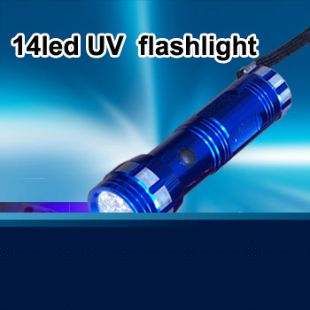 14LED uv flashlight,money, check & golf ball detector,