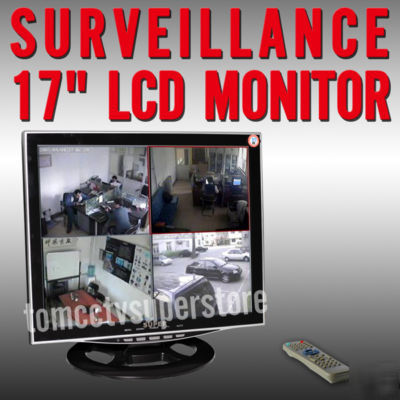 17 inch cctv tft lcd monitor video audio surveillance