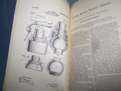 1900 railroad air brakes red seal u. s. patent 645824