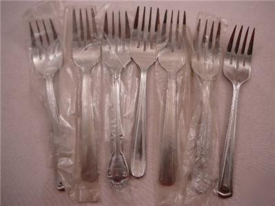 New lot of 4DZ (48) salad cake fork s/s flatware 