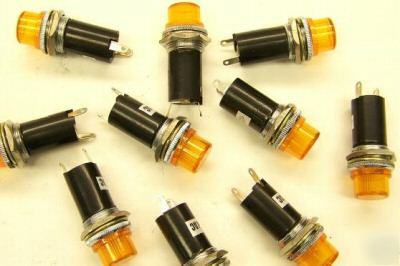 10 pli-16T-rl-11A-24V mini neon pilot light 16MM amber