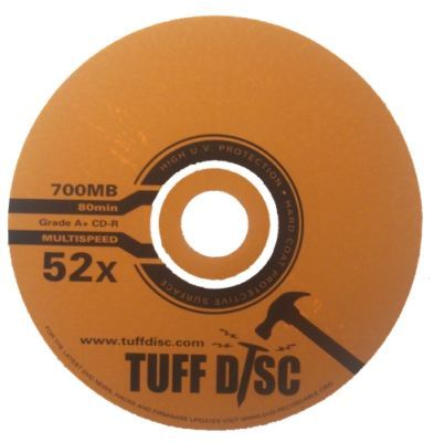 10 tuffdisc blank discs cd-r 52X in plastic sleeve case