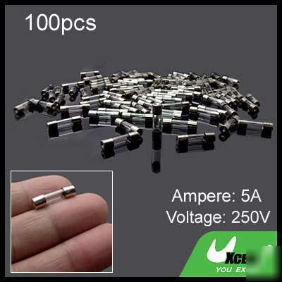 100PCS 5A 250V 5 x 20MM fuses tubes electron component