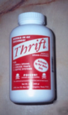 12 ea. 2 lb. bottles of thrift 60 seconds drain cleaner