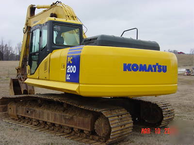 2004 komatsu pc-200 lc-7 excavator trackhoe, thumb