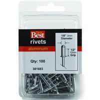 1/8 x 1/2 aluminum rivets by dib imports 381683