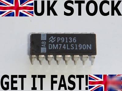 1 x DM74LS190N synchronous 4-bit up/down counter