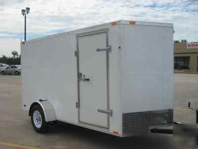 Enclosed cargo trailer 6X12 ramp door v- nose any color