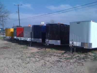 Enclosed cargo trailer 6X12 ramp door v- nose any color