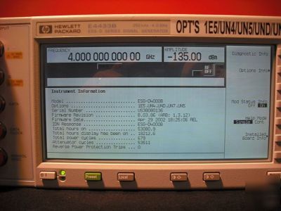 Hp E4433B opt's 1E5/und/UN4/UN5/UN7