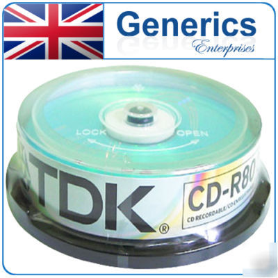 10 discs tdk cd blank recordable cd-r 52X 700MB cdr