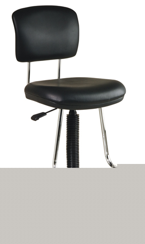 Black vinyl & chrome medical dental stools w/footring 
